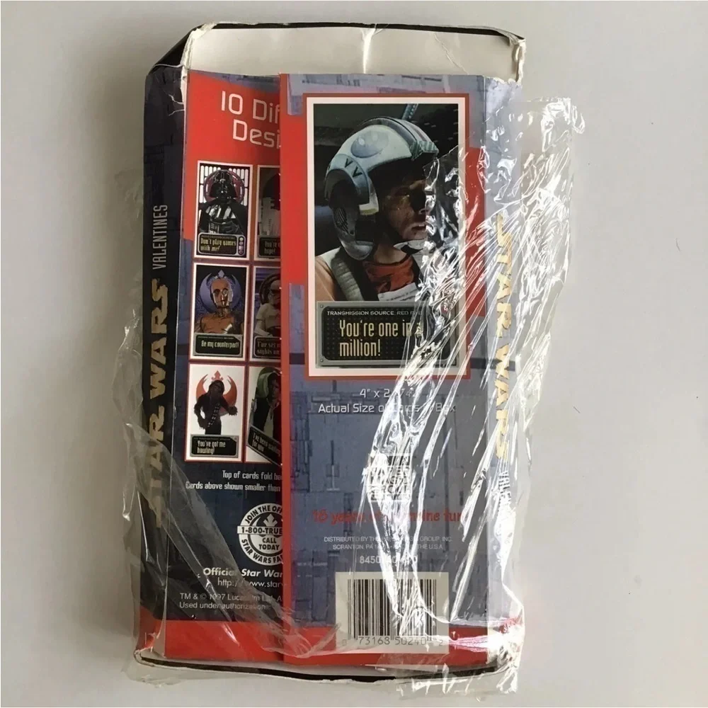 Vintage Star Wars 1997 Valentines 30 Stand-Up Boxed Non Mail Envelopes Party